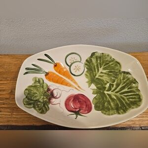 Vintage Bowl With Vegetable Design